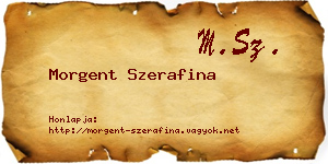 Morgent Szerafina névjegykártya